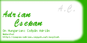 adrian csepan business card